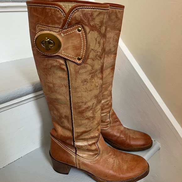 Coach Tan Heeled Boots - Picture 10 of 12